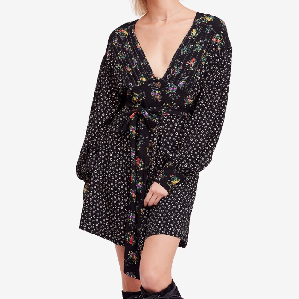 Free People printed mini dress